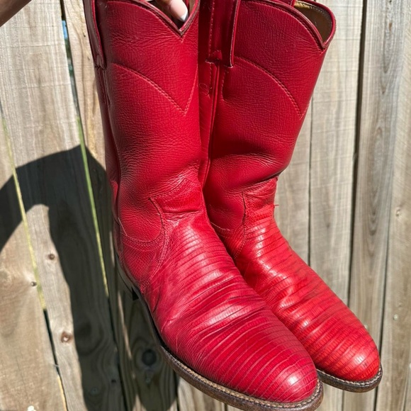 Justin Boots women’s Red Western Boots - Picture 6 of 8